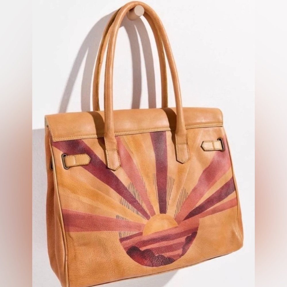 We The Free “Sol” Painted Leather Tote